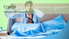  Presentation with managemen - Slides enhanced with his job in time managemen background and a  colored foreground