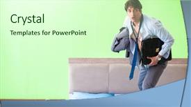  Presentation with managemen - Beautiful slide deck featuring his job in time managemen backdrop and a  colored foreground