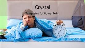  Presentation with managemen - Presentation design consisting of his job in time managemen background and a  colored foreground