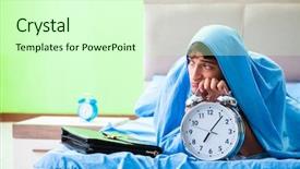  Presentation with managemen - Presentation theme enhanced with his job in time managemen background and a  colored foreground