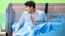  Presentation with managemen - Slides featuring his job in time managemen background and a  colored foreground