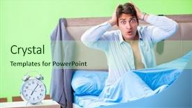  Presentation with managemen - Cool new presentation design with his job in time managemen backdrop and a  colored foreground