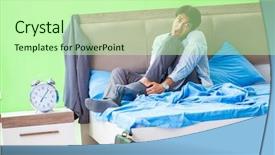  Presentation with managemen - Slides with his job in time managemen background and a mint green colored foreground