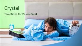  Presentation with managemen - Audience pleasing slides consisting of his job in time managemen backdrop and a soft green colored foreground