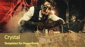  Presentation with halloween fiction - Theme enhanced with his laboratory science fiction background and a coral colored foreground