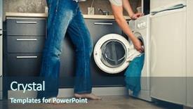  Presentation with laundry - Presentation featuring his laundry into the wash background and a ocean colored foreground