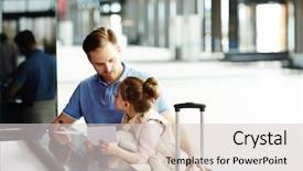  Presentation with daughter - Cool new presentation theme with his little daughter with ticket backdrop and a  colored foreground