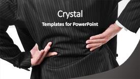  Presentation with low back - Cool new PPT theme with hands in his low back backdrop and a  colored foreground