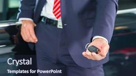  Presentation with dealership - PPT theme with his new and used cars background and a  colored foreground