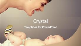  Presentation with childhood - Slide deck enhanced with his newborn baby safety background and a coral colored foreground