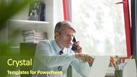  Presentation with working - PPT theme consisting of his office he is making background and a tawny brown colored foreground