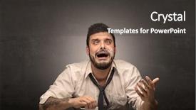  Presentation with free - Presentation theme consisting of his office with free background and a  colored foreground