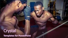  Presentation with mma - Colorful slide set enhanced with his opponent while practicing mma backdrop and a  colored foreground