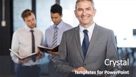  Presentation with birthday organizer - PPT theme having his organizer in the office background and a dark gray colored foreground