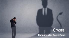  Presentation with demon - Amazing presentation theme having his own devil demon backdrop and a gray colored foreground