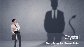  Presentation with demon - Theme consisting of his own devil demon background and a gray colored foreground