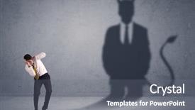  Presentation with demon - Colorful presentation theme enhanced with his own devil demon backdrop and a gray colored foreground