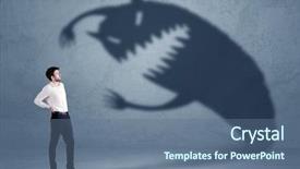  Presentation with shadow - PPT layouts enhanced with his own shadow monster background and a ocean colored foreground