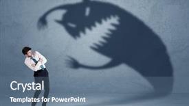  Presentation with shadow - Presentation theme featuring his own shadow monster background and a ocean colored foreground