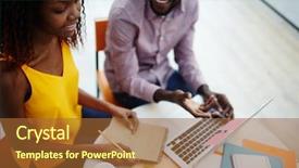  Presentation with creative - Theme consisting of his own view of business background and a red colored foreground