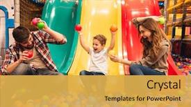  Presentation with parents - Audience pleasing presentation consisting of his parents at entertainment backdrop and a yellow colored foreground