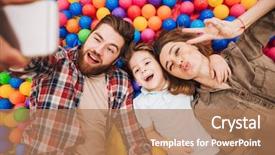  Presentation with single parents child counselling - Beautiful presentation theme featuring his parents in entertainment game backdrop and a coral colored foreground