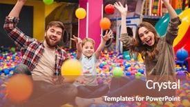  Presentation with entertainment - Cool new slides with his parents in entertainment backdrop and a coral colored foreground