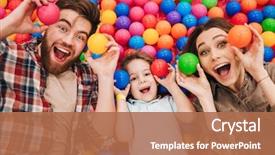  Presentation with parents - PPT theme having his parents in entertainment background and a coral colored foreground