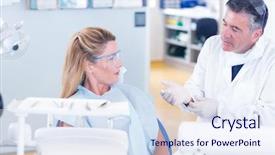  Presentation with dental - Cool new theme with his patient at the dental backdrop and a sky blue colored foreground