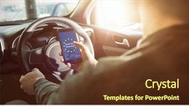  Presentation with gps - Amazing slides having his phone inside his car backdrop and a  colored foreground