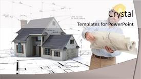  Presentation with corrections - Cool new presentation with his plans with a house backdrop and a white colored foreground