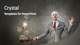  Presentation with recipe - Beautiful slides featuring his recipe of success mixed backdrop and a dark gray colored foreground