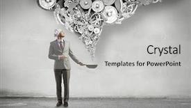  Presentation with recipe - Presentation theme featuring his recipe of success mixed background and a light gray colored foreground