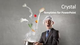  Presentation with recipe - PPT layouts featuring his recipe of success mixed background and a gray colored foreground
