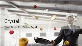  Presentation with recipe - Presentation theme consisting of his recipe of success mixed background and a  colored foreground