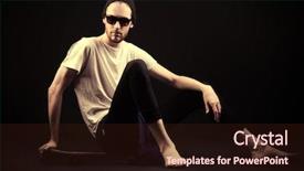  Presentation with black culture - Presentation theme enhanced with his skateboard over black background and a wine colored foreground