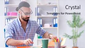  Presentation with bourbon st new orleans - Theme having his studio on new project background and a sky blue colored foreground