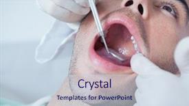  Presentation with teeth - PPT layouts enhanced with his teeth examined by dentist background and a sky blue colored foreground