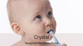  Presentation with baby teeth - Cool new presentation theme with his teeth with a toothbrush backdrop and a  colored foreground