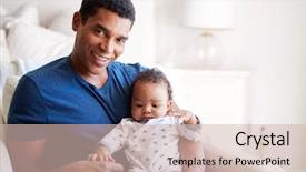  Presentation with african american baby - Slides featuring his three month old baby background and a soft green colored foreground