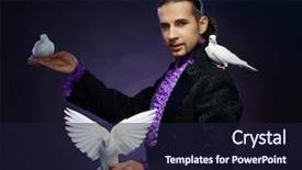  Presentation with doves - Cool new PPT layouts with his trained white dove backdrop and a wine colored foreground