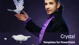  Presentation with doves - Cool new slide deck with his trained white dove backdrop and a navy blue colored foreground