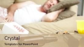  Presentation with coffee container - Beautiful slides featuring his underwear a full ashtray backdrop and a coral colored foreground