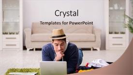  Presentation with planning - Presentation theme enhanced with his vacation trip with map background and a  colored foreground