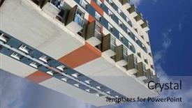  Presentation with rise - PPT theme with hise-rise apartment block background and a seafoam green colored foreground