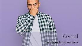  Presentation with bad breath - PPT layouts consisting of hispanic-adult-man-wearing-casual background and a light blue colored foreground