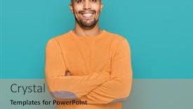  Presentation with hispanic - Slide set having hispanic-adult-man-wearing-casual background and a gold colored foreground