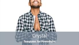  Presentation with praying hands - Colorful slide deck enhanced with hispanic-adult-man-wearing-casual backdrop and a gray colored foreground