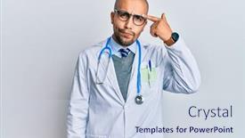  Presentation with skin doctor - Audience pleasing slides consisting of hispanic-adult-man-wearing-doctor backdrop and a lemonade colored foreground