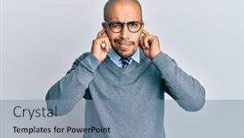  Presentation with deaf - PPT layouts having hispanic-adult-man-wearing-glasses background and a seafoam green colored foreground